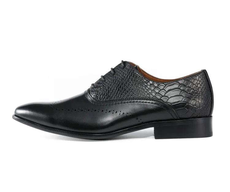 Amali Burke Noir Oxford Shoes Men’s Black Leather