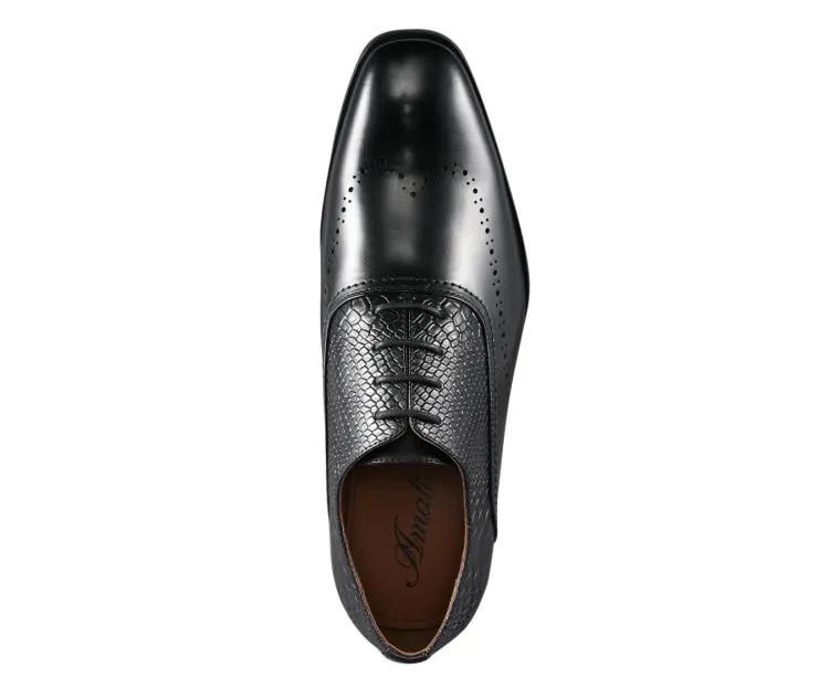 Amali Burke Noir Oxford Shoes Men’s Black Leather