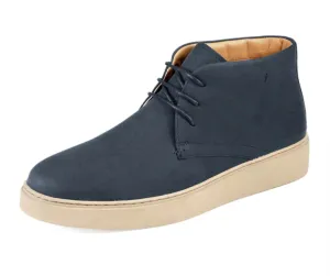 Amali Zale Men’s Chukka Boots Blue Vegan Suede