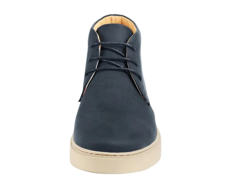 Amali Zale Men’s Chukka Boots Blue Vegan Suede