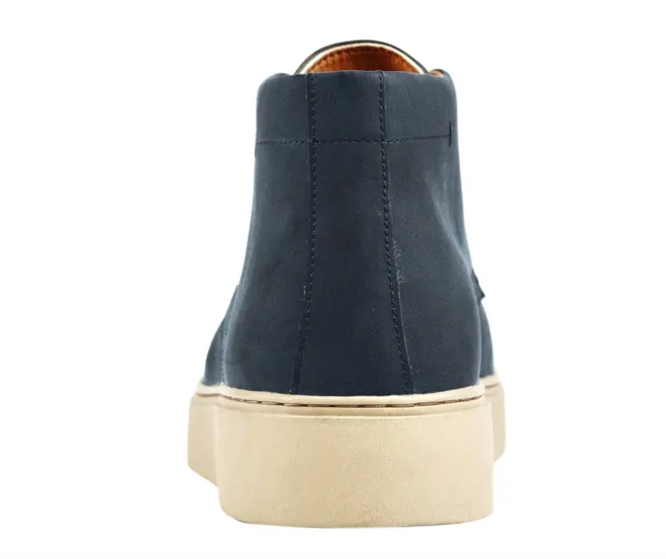 Amali Zale Men’s Chukka Boots Blue Vegan Suede