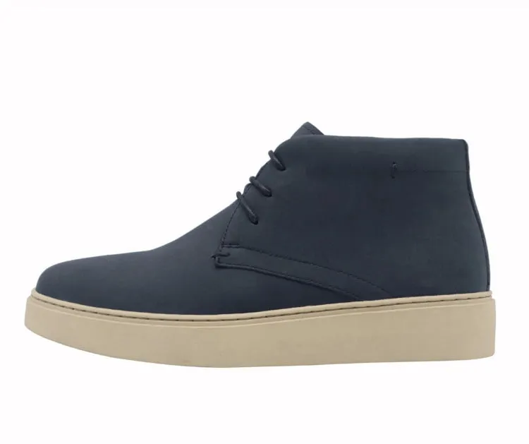 Amali Zale Men’s Chukka Boots Blue Vegan Suede