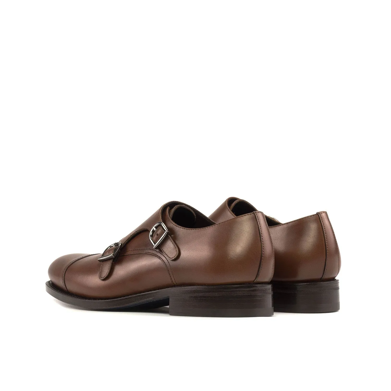 Ambrogio Bespoke Men's Shoes Calf-Skin Leather Double Monk-Strap Loafer (AMB2577)