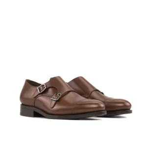 Ambrogio Bespoke Men's Shoes Calf-Skin Leather Double Monk-Strap Loafer (AMB2577)