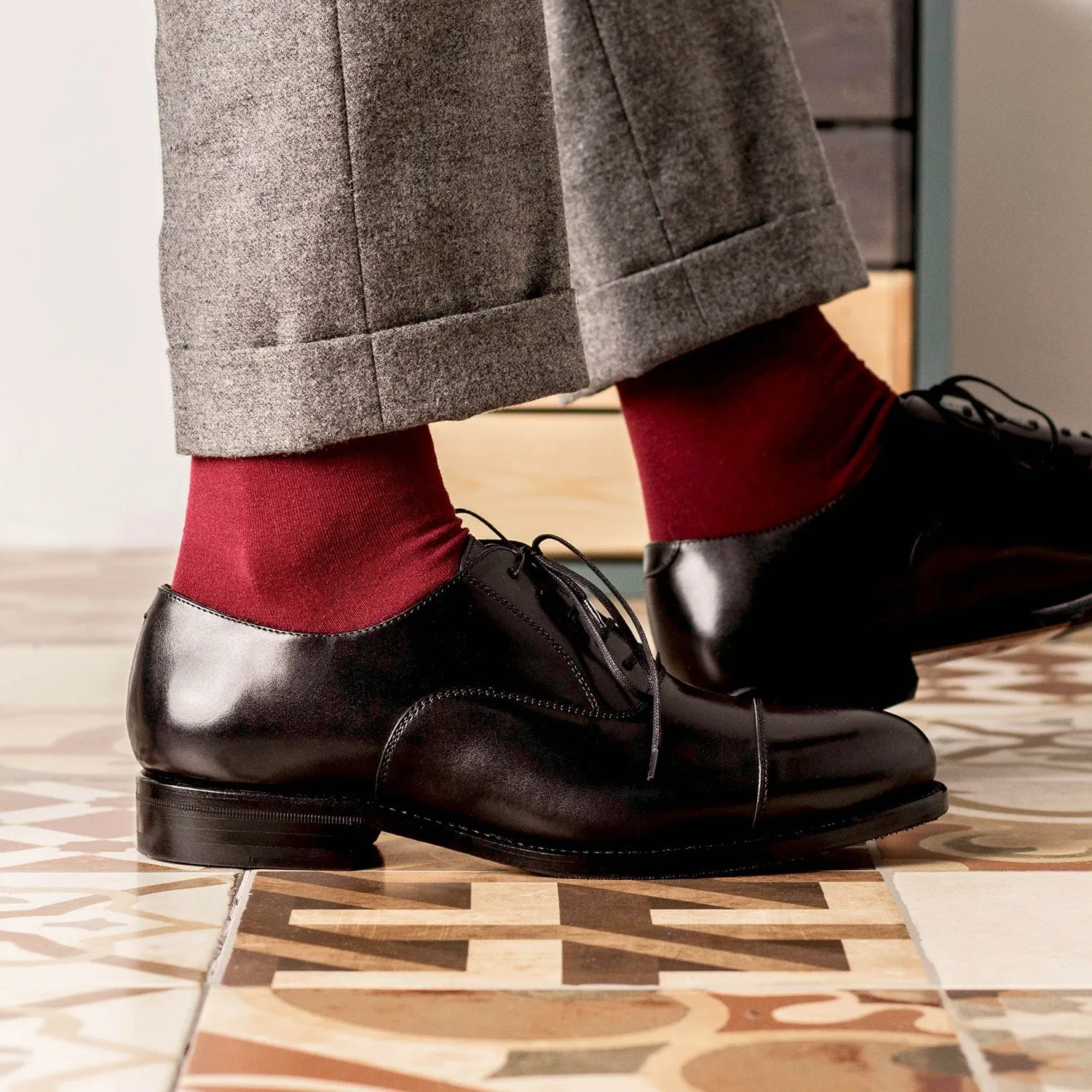 Ambrogio Bespoke Men's Shoes Calf-Skin Leather Oxford (AMB2570)