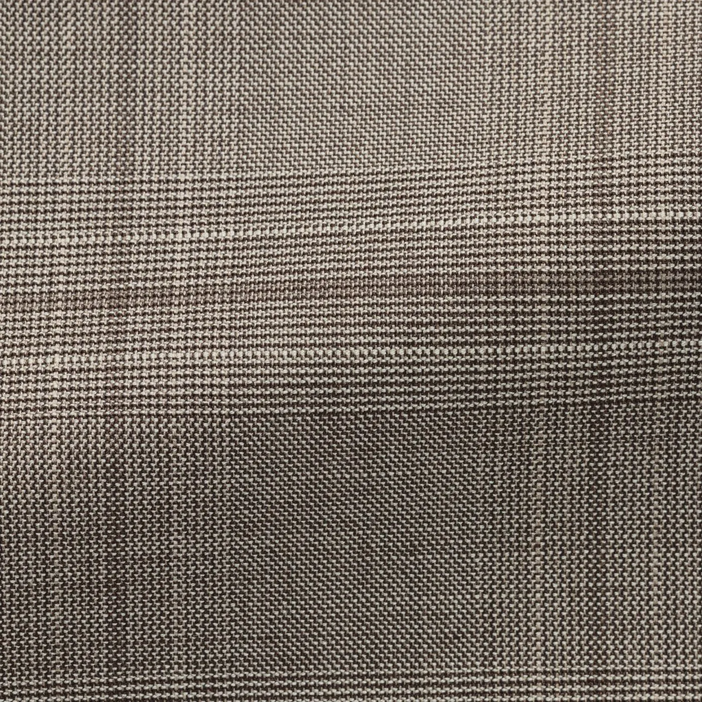 Angelico 365 Doppio Ritorto S130 Merino Wool Taupe with Chocolate Glencheck