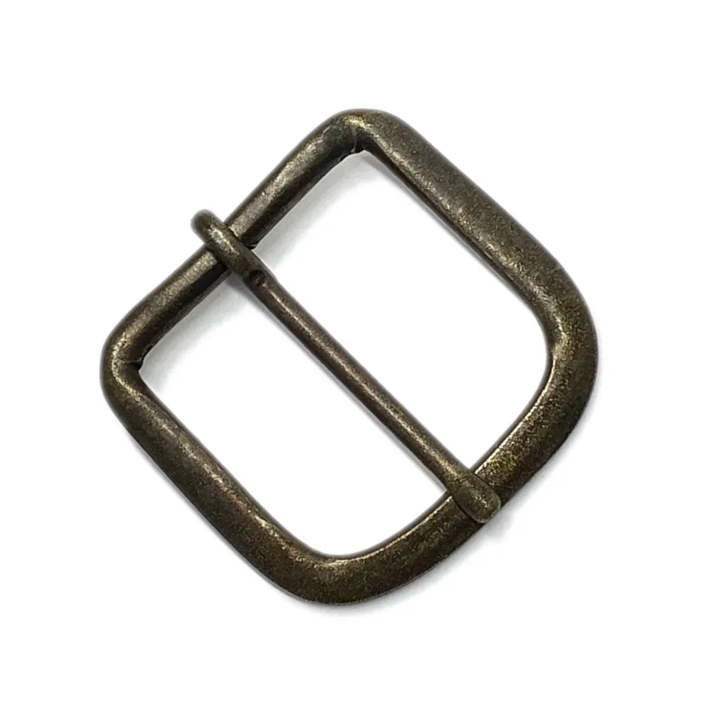 Antique Brass Finish Minimal Rounded Rectangular Buckle