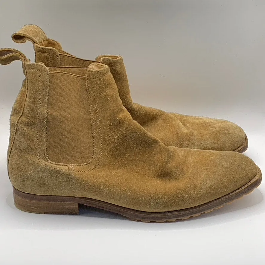 ARDENT Men's Sand Tan Suede Chelsea Pull On Ankle Classic Boots SZ UK 9 US 9.5