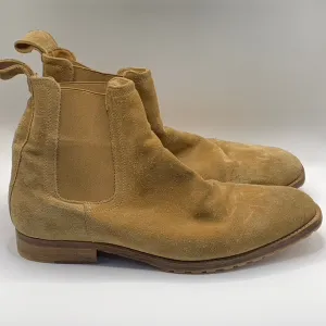 ARDENT Men's Sand Tan Suede Chelsea Pull On Ankle Classic Boots SZ UK 9 US 9.5