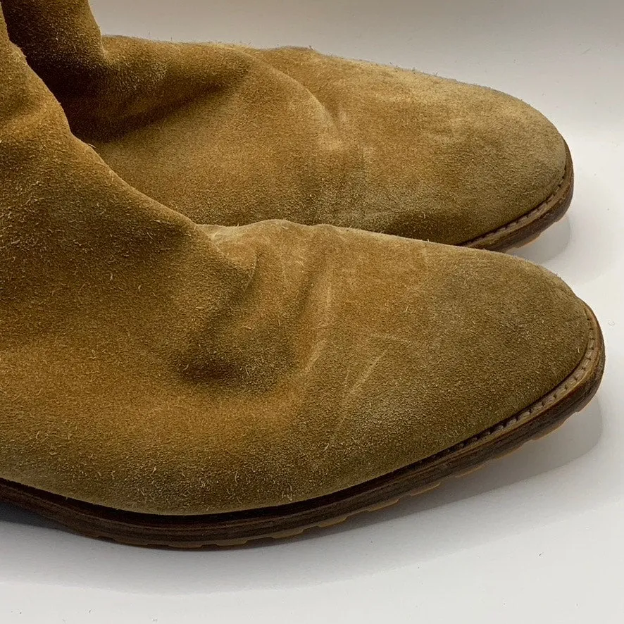 ARDENT Men's Sand Tan Suede Chelsea Pull On Ankle Classic Boots SZ UK 9 US 9.5