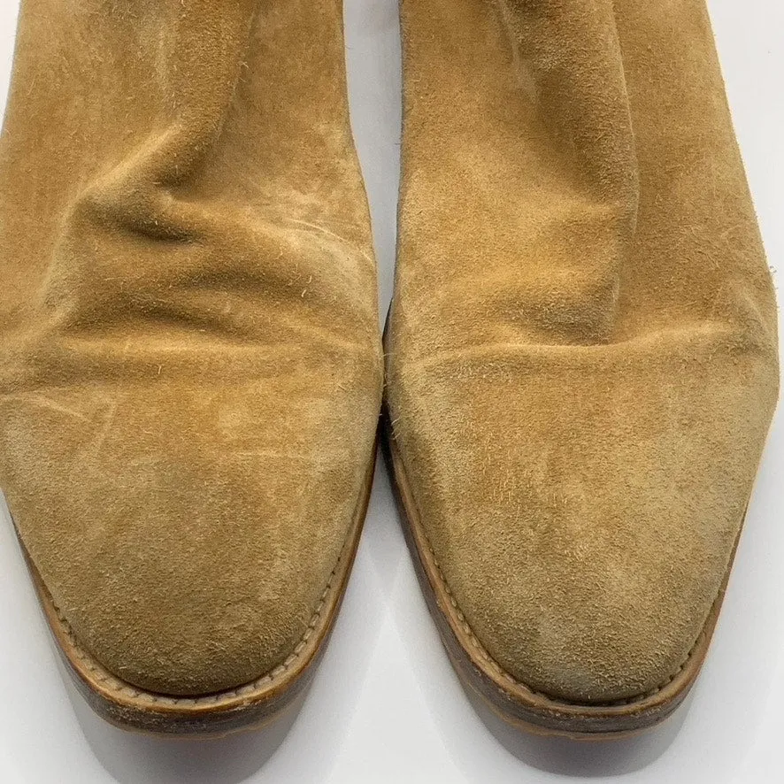 ARDENT Men's Sand Tan Suede Chelsea Pull On Ankle Classic Boots SZ UK 9 US 9.5