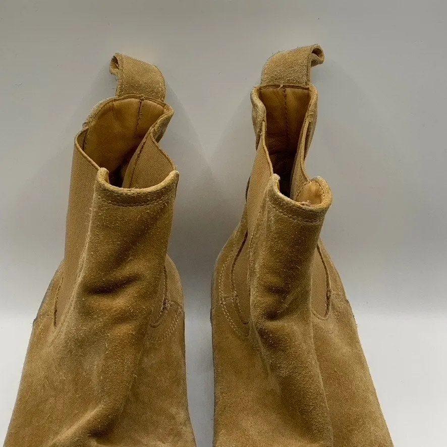 ARDENT Men's Sand Tan Suede Chelsea Pull On Ankle Classic Boots SZ UK 9 US 9.5