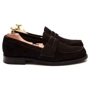'Arena' Dark Brown Suede Loafers UK 7 G