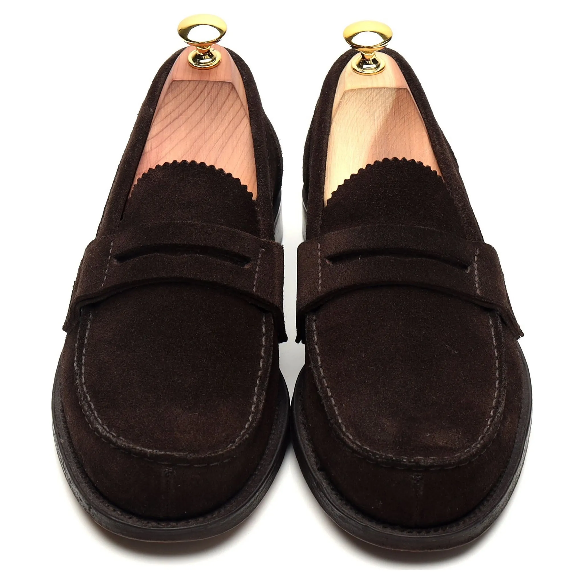 'Arena' Dark Brown Suede Loafers UK 7 G