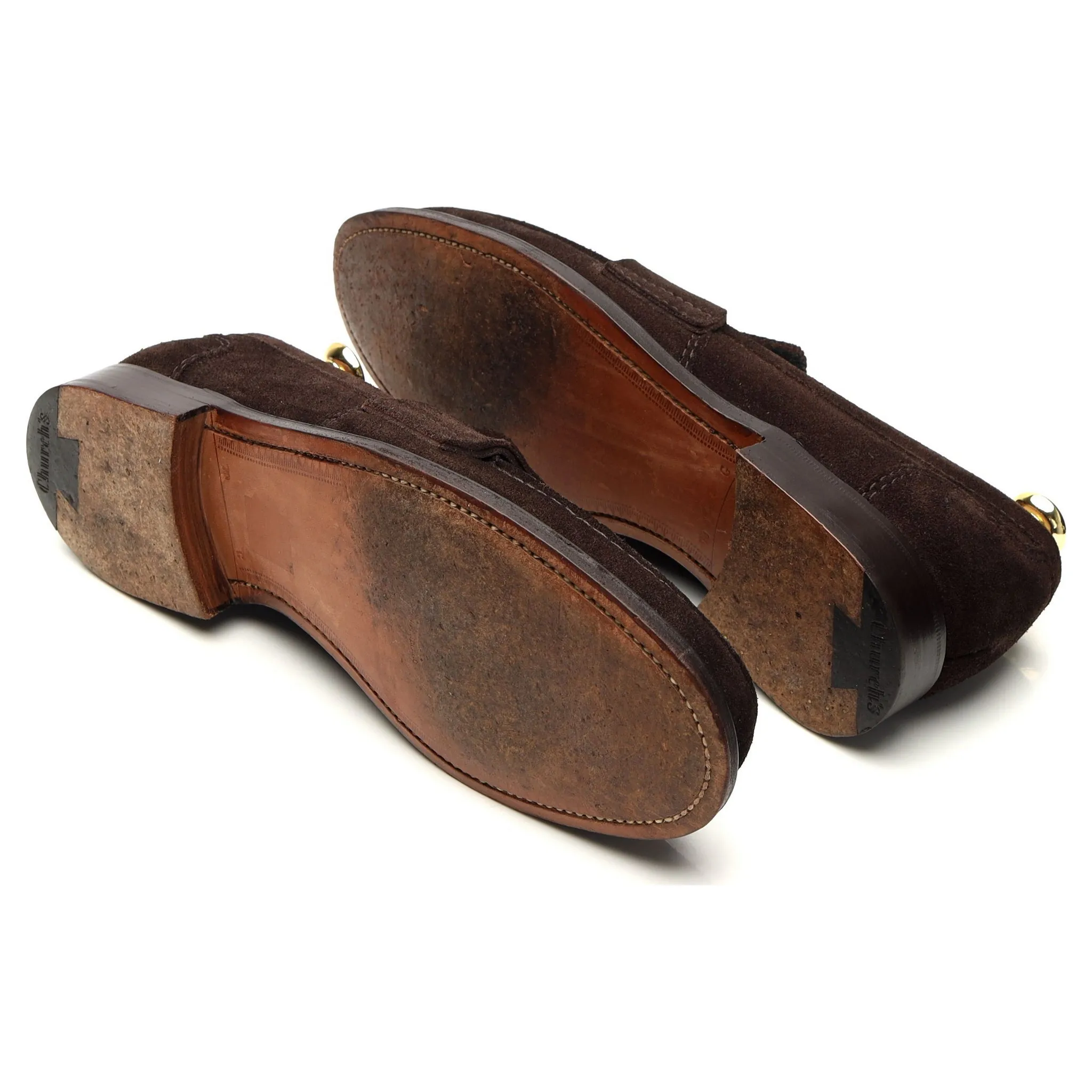 'Arena' Dark Brown Suede Loafers UK 7 G