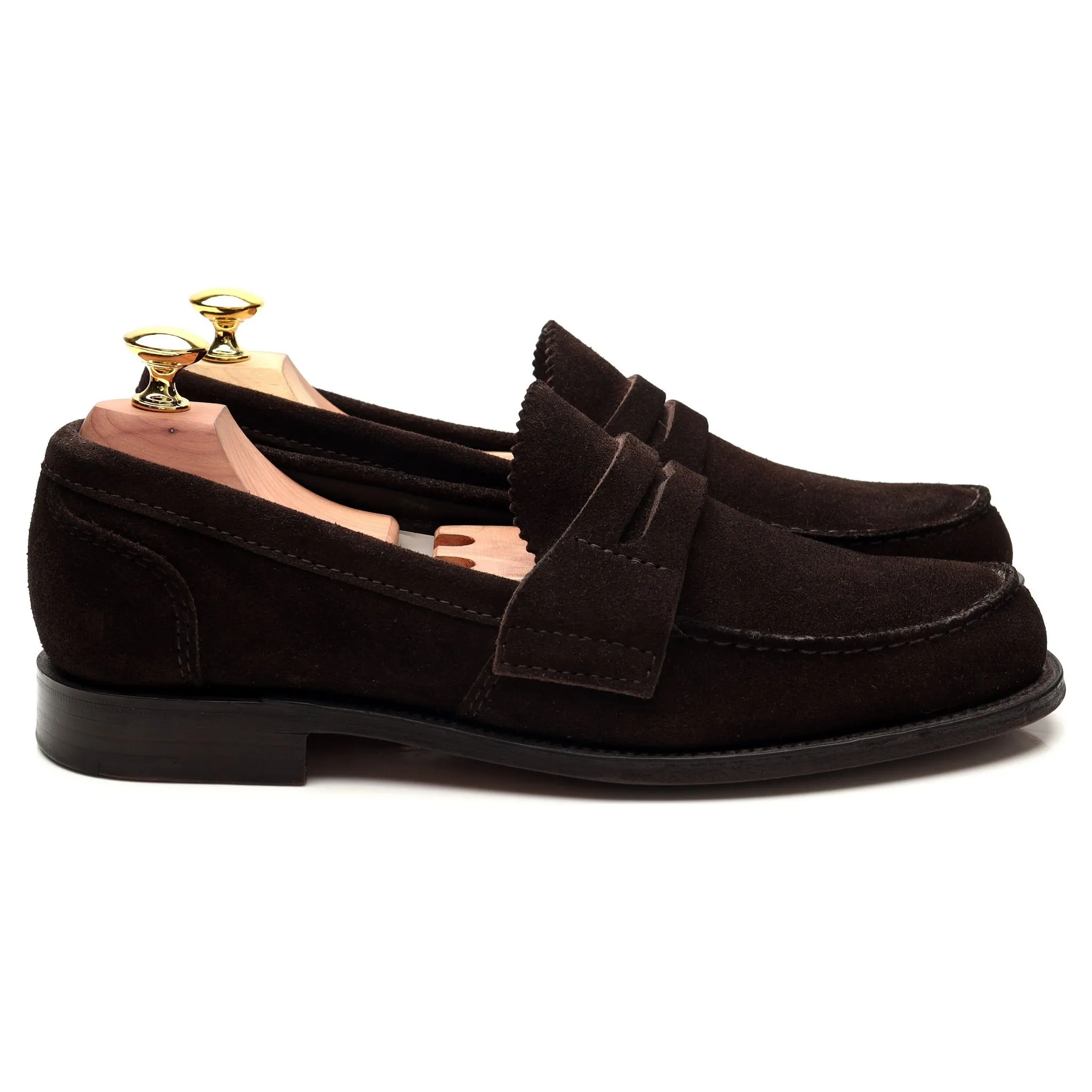 'Arena' Dark Brown Suede Loafers UK 7 G