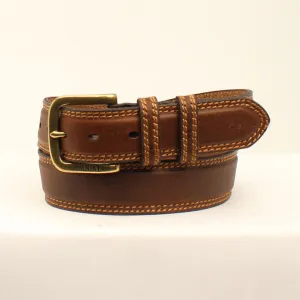 ARIAT MEN'S DOUBLE KEEPER CLASSIC BROWN BELT