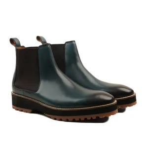 Arlen - Men's Turquoise Patina Calf Leather Chelsea Boot