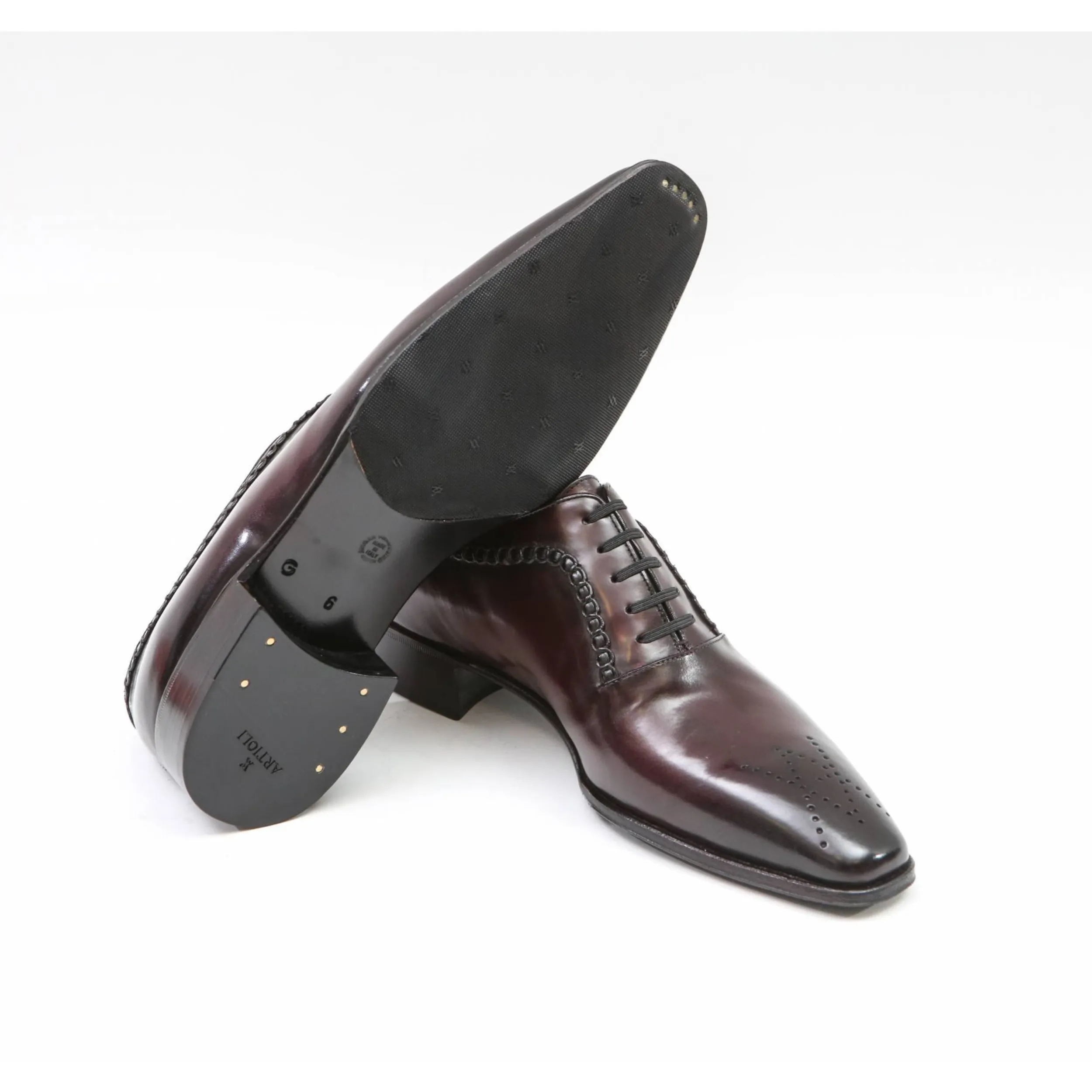 Artioli Raimondo Men's Shoes Buffered Calf-Skin Leather Whole Cut Oxfords (ART1067)