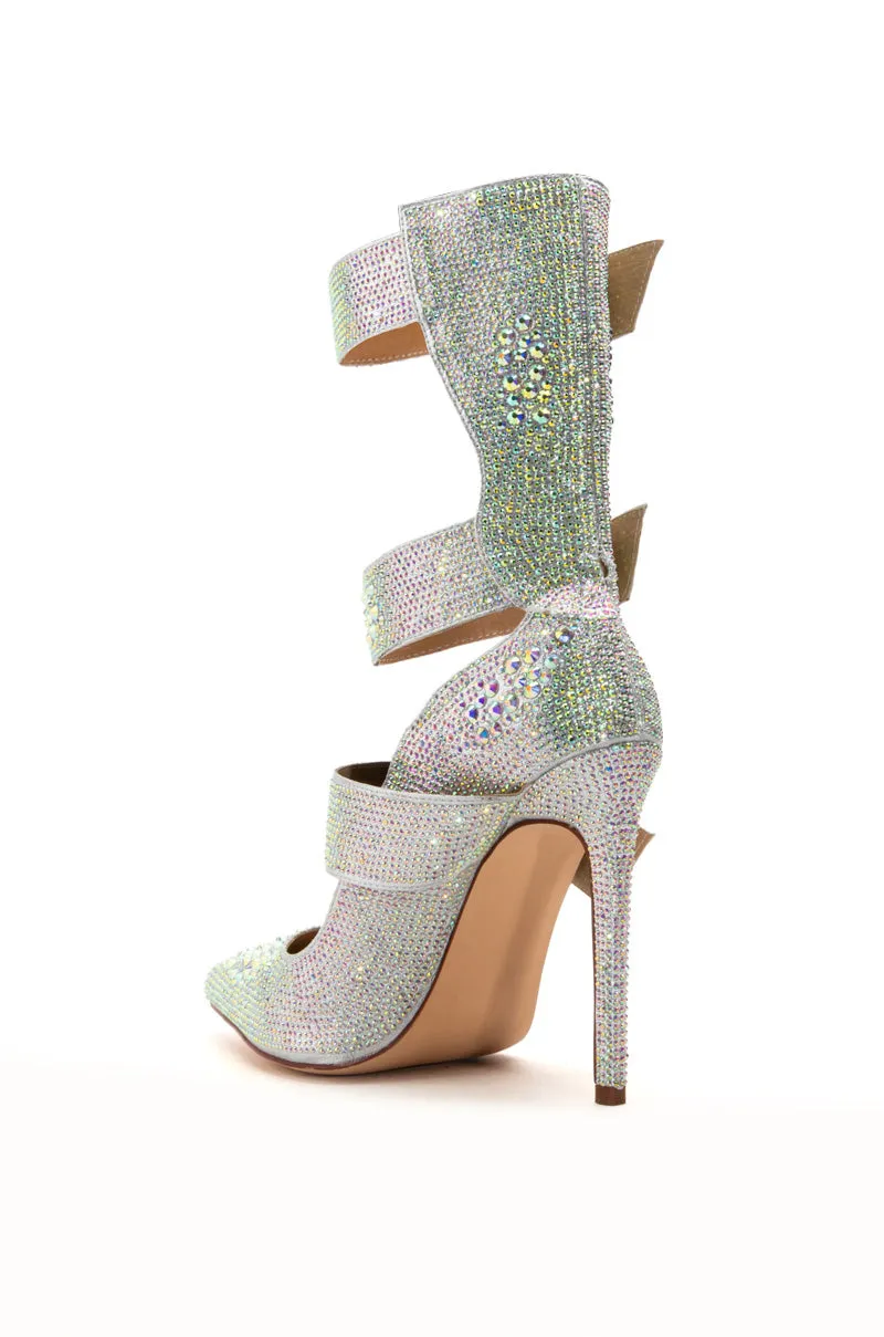 AZALEA WANG JENNA EMBELLISHED PUMP IN SILVER