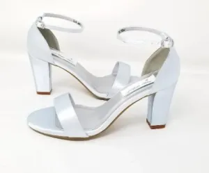 Baby Blue Wedding Shoes with Block Heel