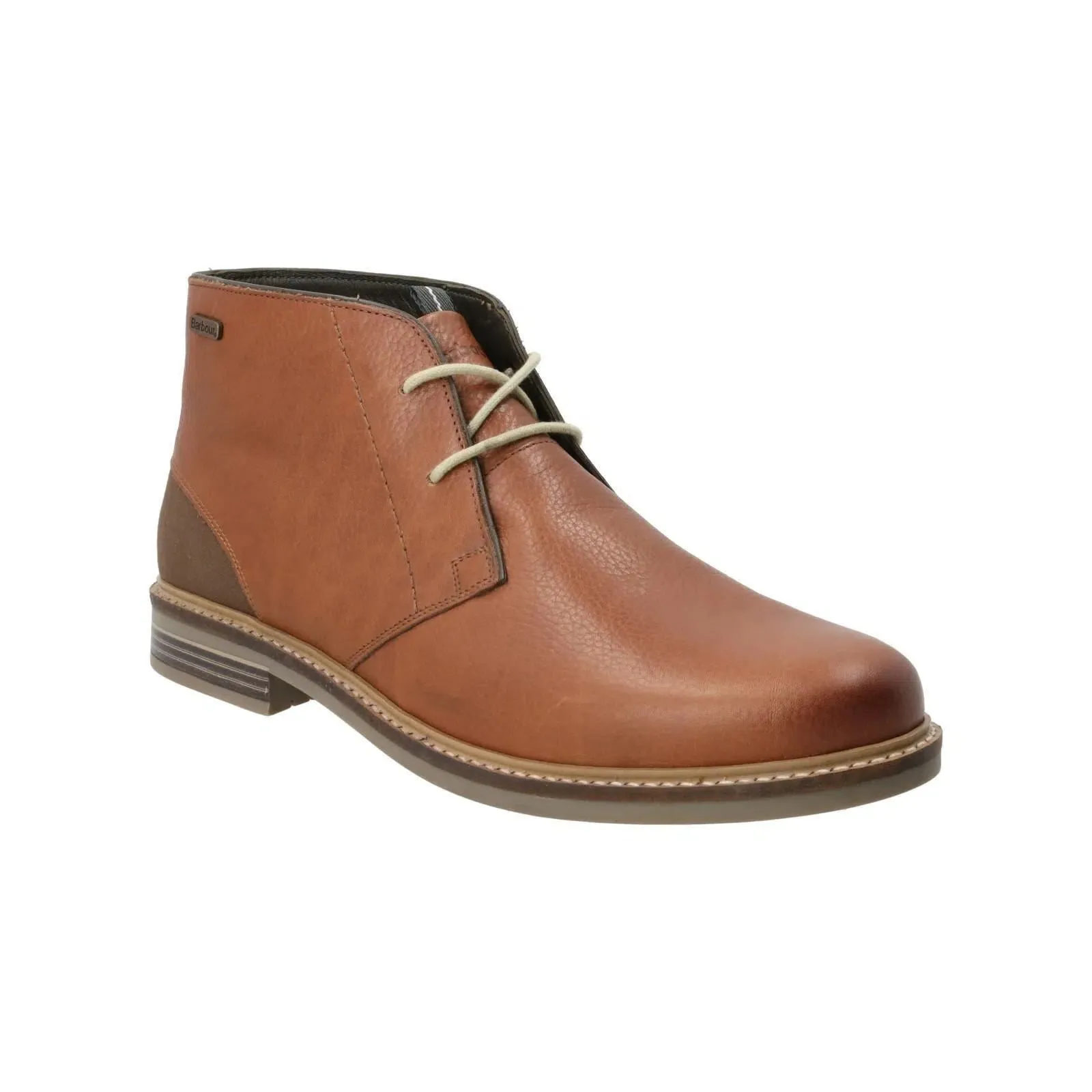 BARBOUR Redhead Chukka Boots Lace Up Leather Tan