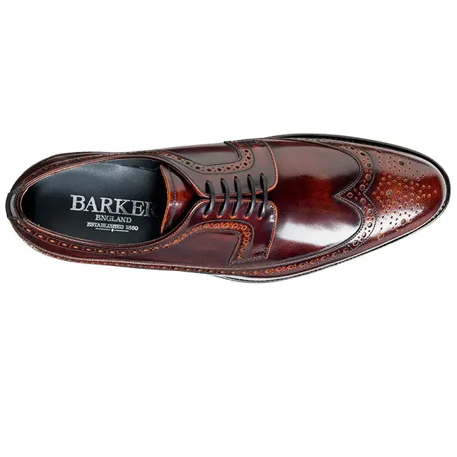 BARKER Woodbridge Shoes - Mens Brogues - Brandy Polish