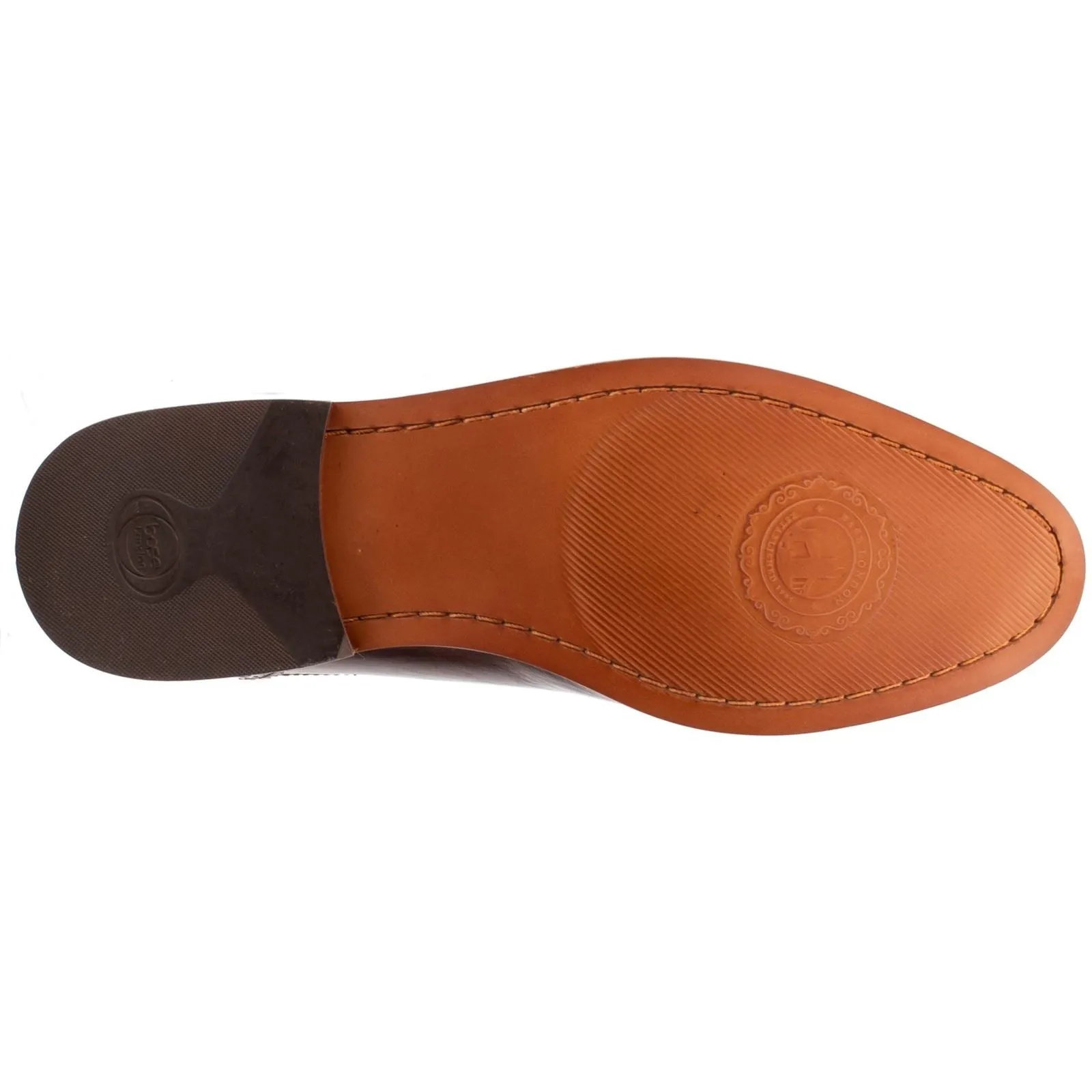 Base London Cast Washed Leather Men's Brown Brogues Shoes