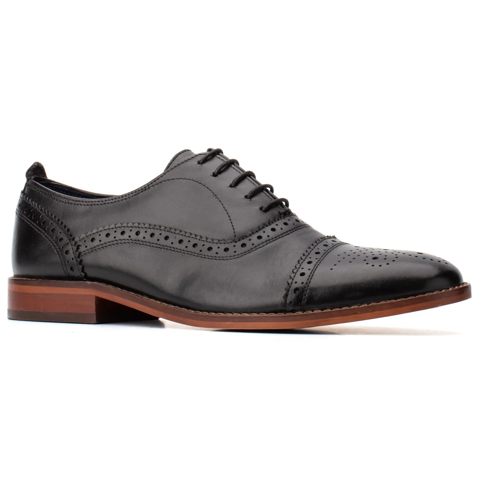 Base London Cast Waxy Brogue Shoe