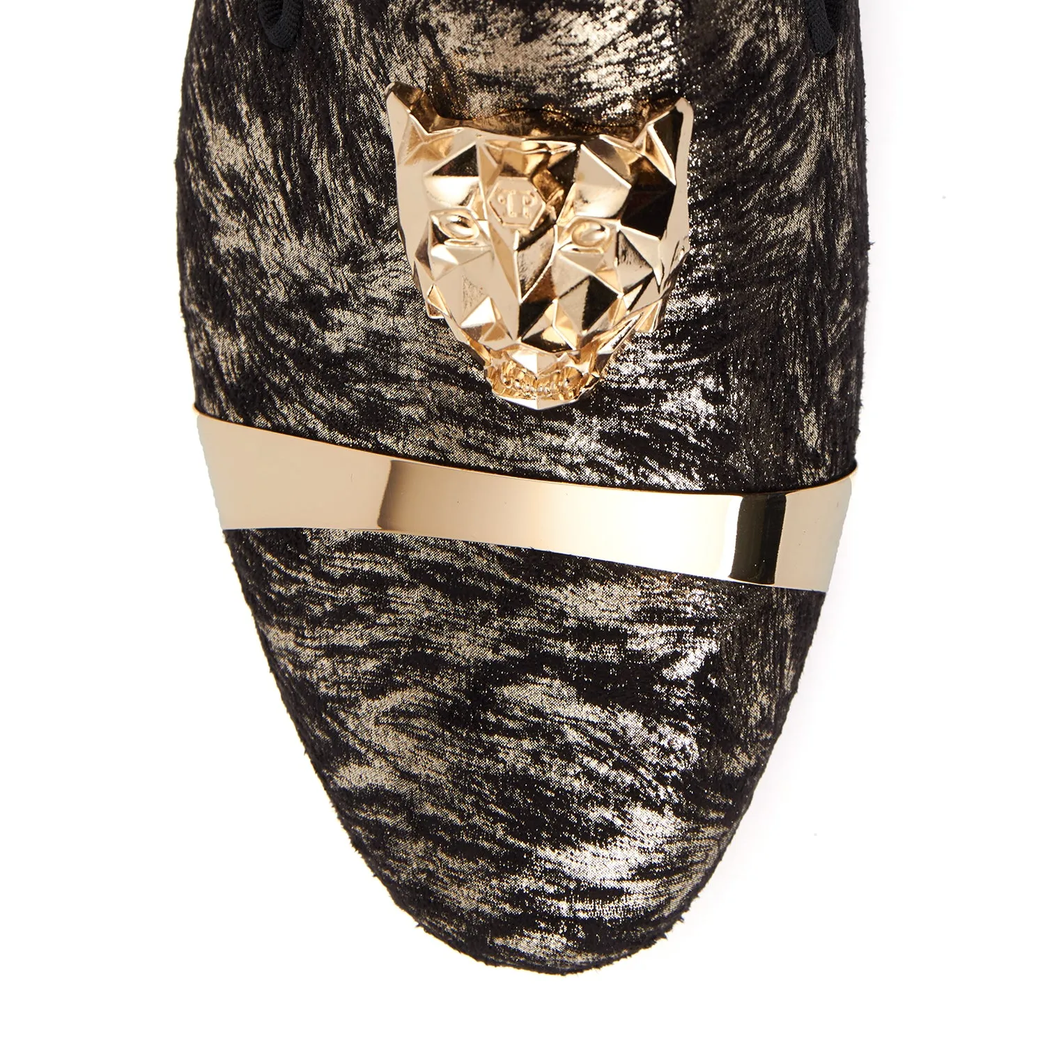 Beast Buckle Men Wedding Printed Velvet Loafer Shoes