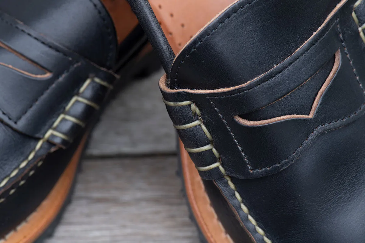 Beefroll Penny Loafers LH - Black