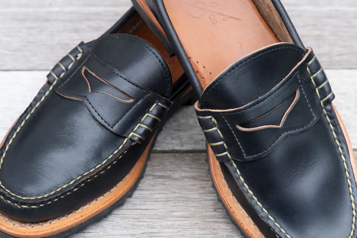 Beefroll Penny Loafers LH - Black