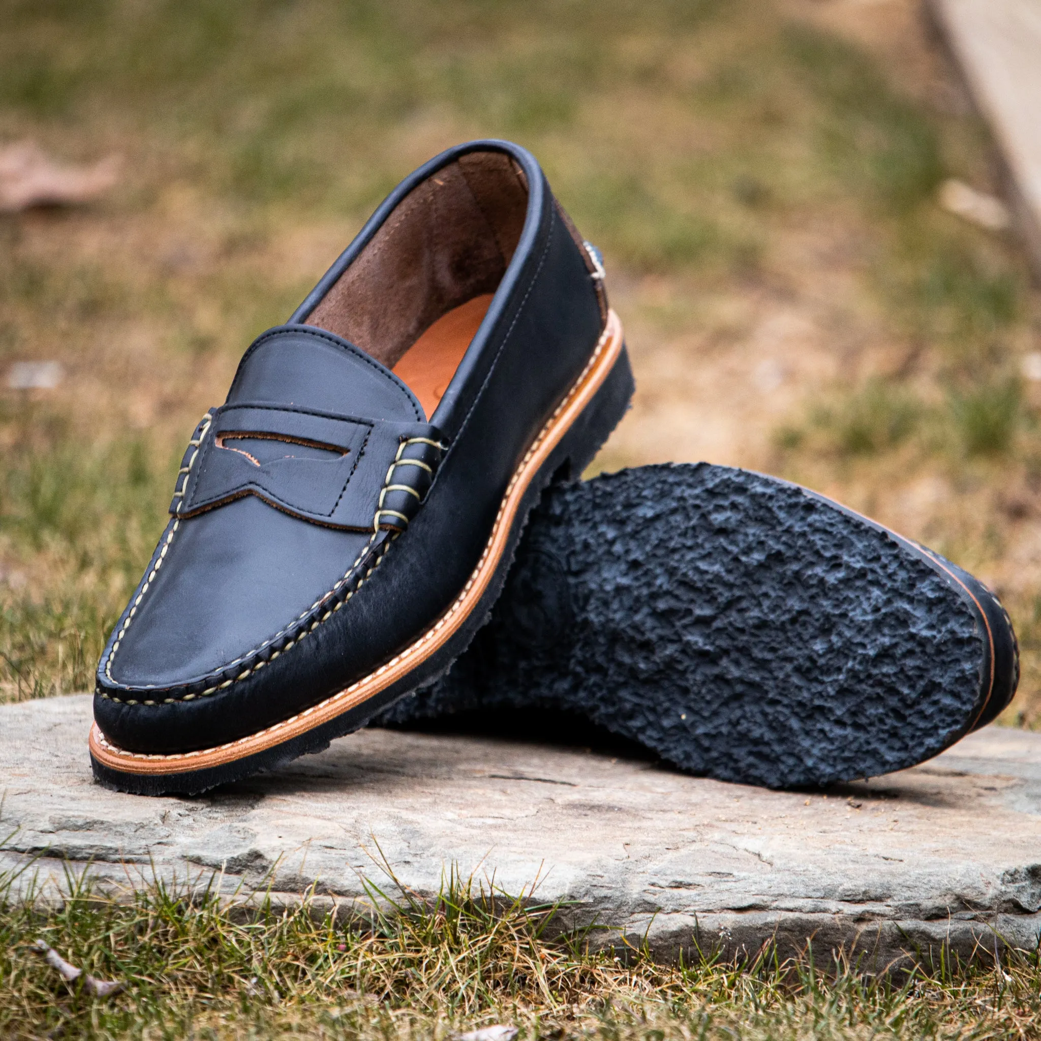 Beefroll Penny Loafers LH - Black