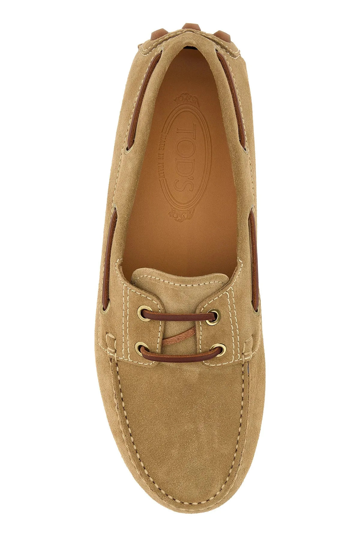 Beige suede Bubble loafers
