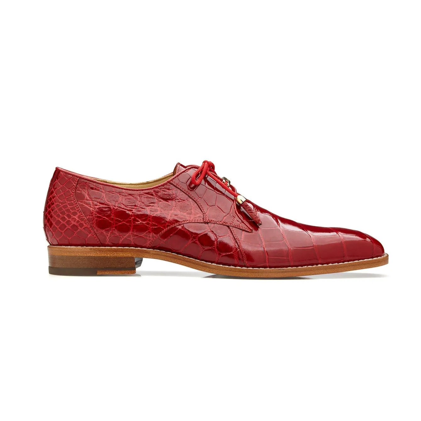 Belvedere Lago 14010 Men's Shoes Genuine Alligator Classic Derby (BV2613)