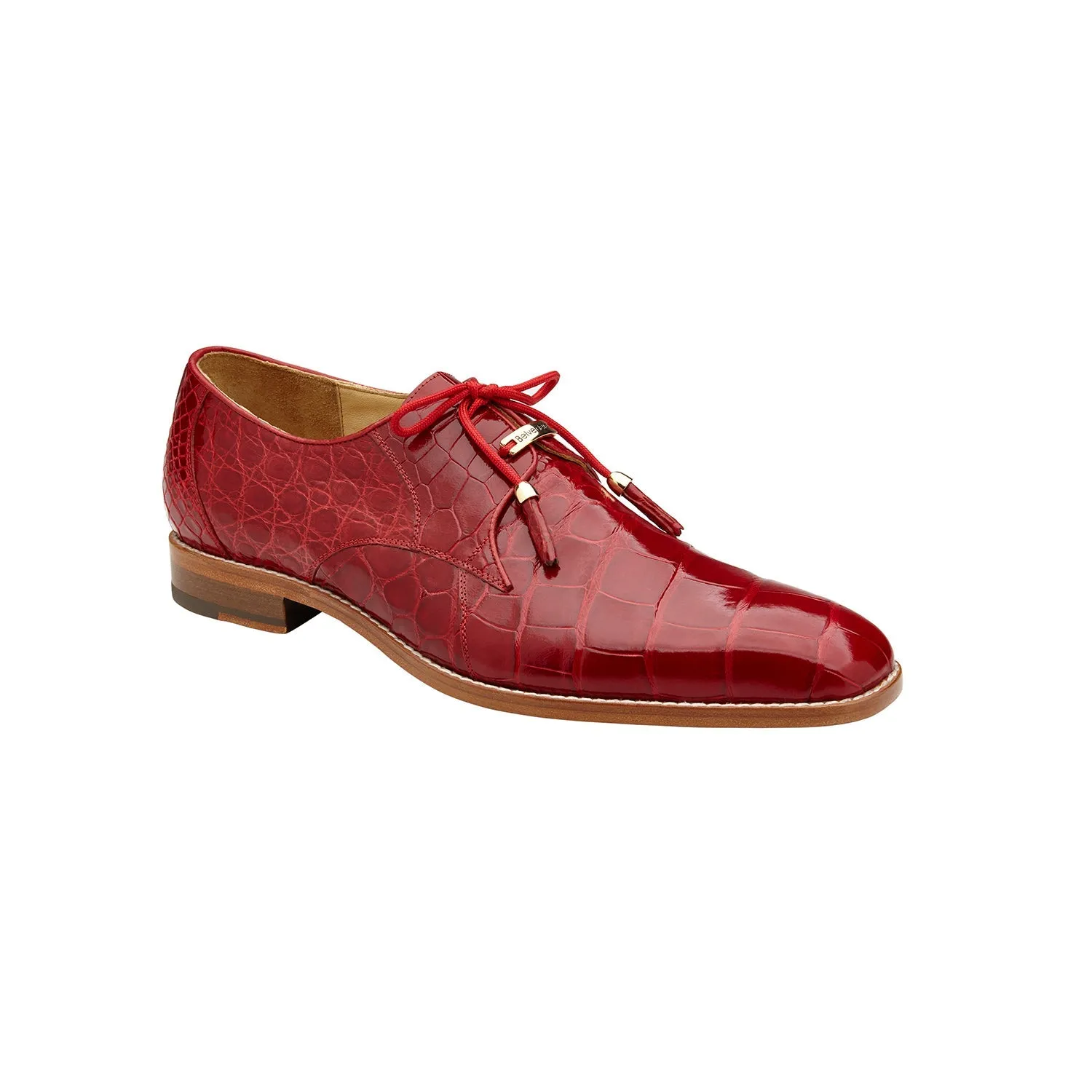 Belvedere Lago 14010 Men's Shoes Genuine Alligator Classic Derby (BV2613)