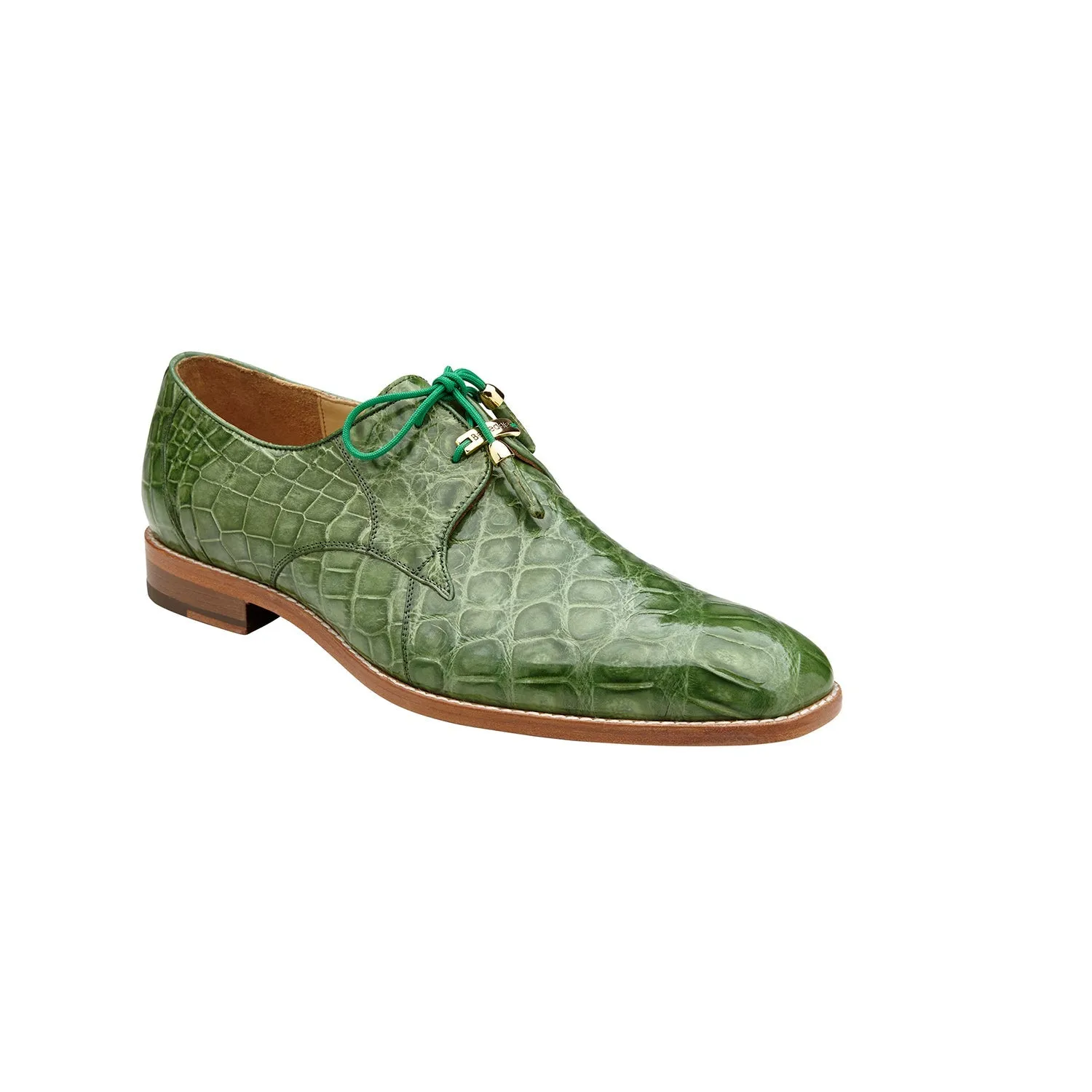 Belvedere Lago 14010 Men's Shoes Genuine Alligator Classic Derby (BV2613)
