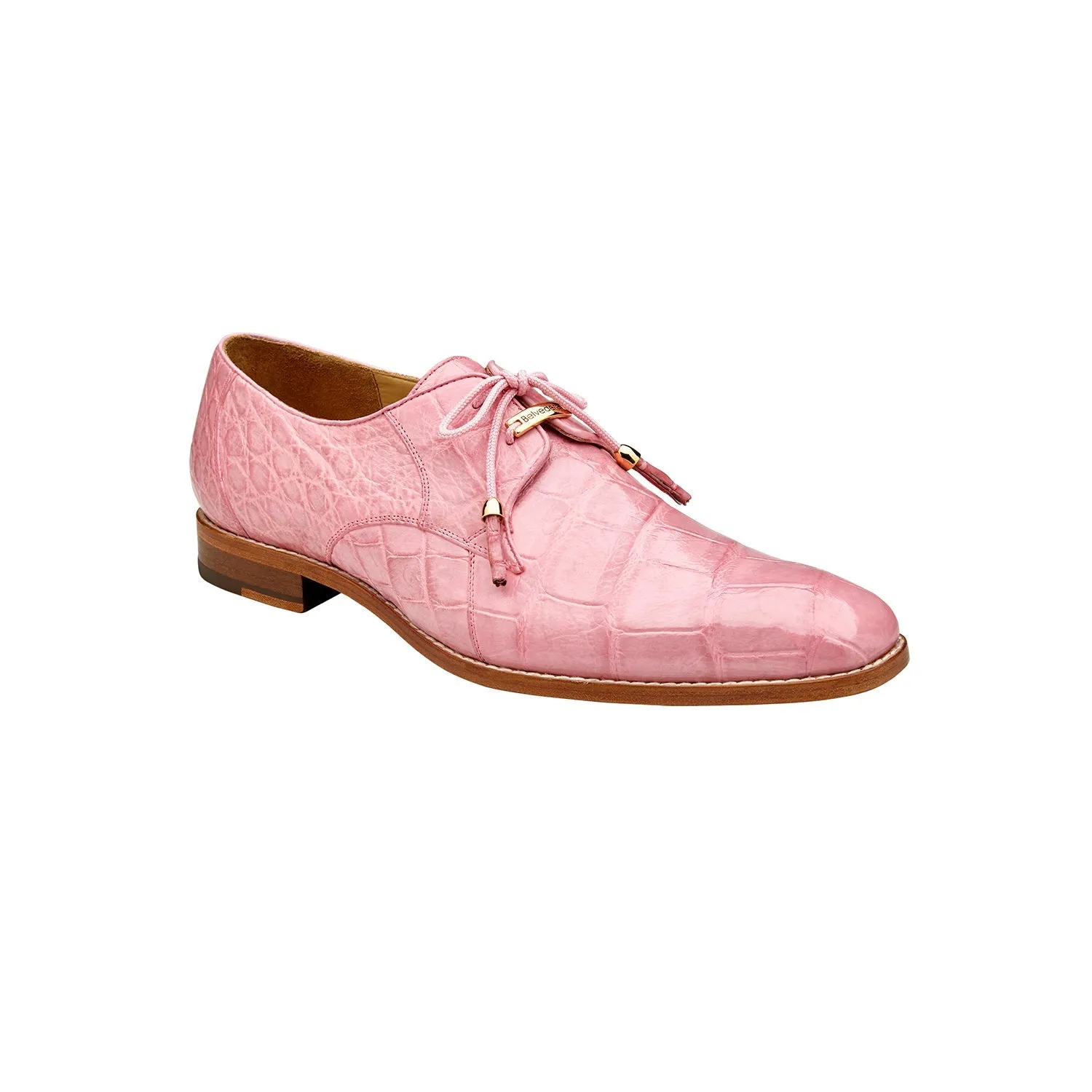 Belvedere Lago 14010 Men's Shoes Genuine Alligator Classic Derby (BV2613)