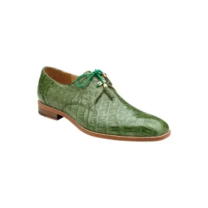 Belvedere Men's Shoes Lago Genuine Alligator Plain Toe Tassel Pistachio 14010