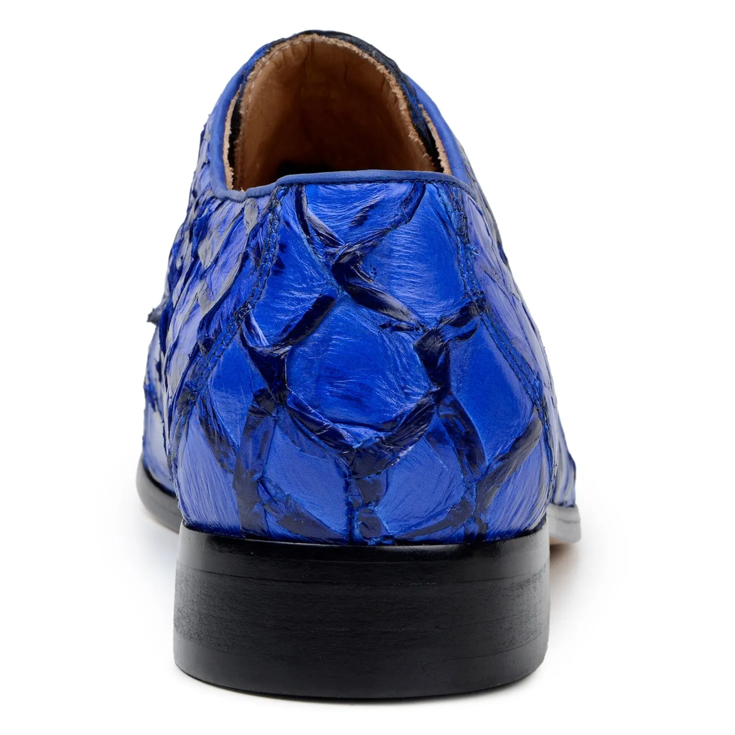 Belvedere Renzo BR01 Men's Shoes Exotic Pirarucu Lace-Up Derby (BV3185)