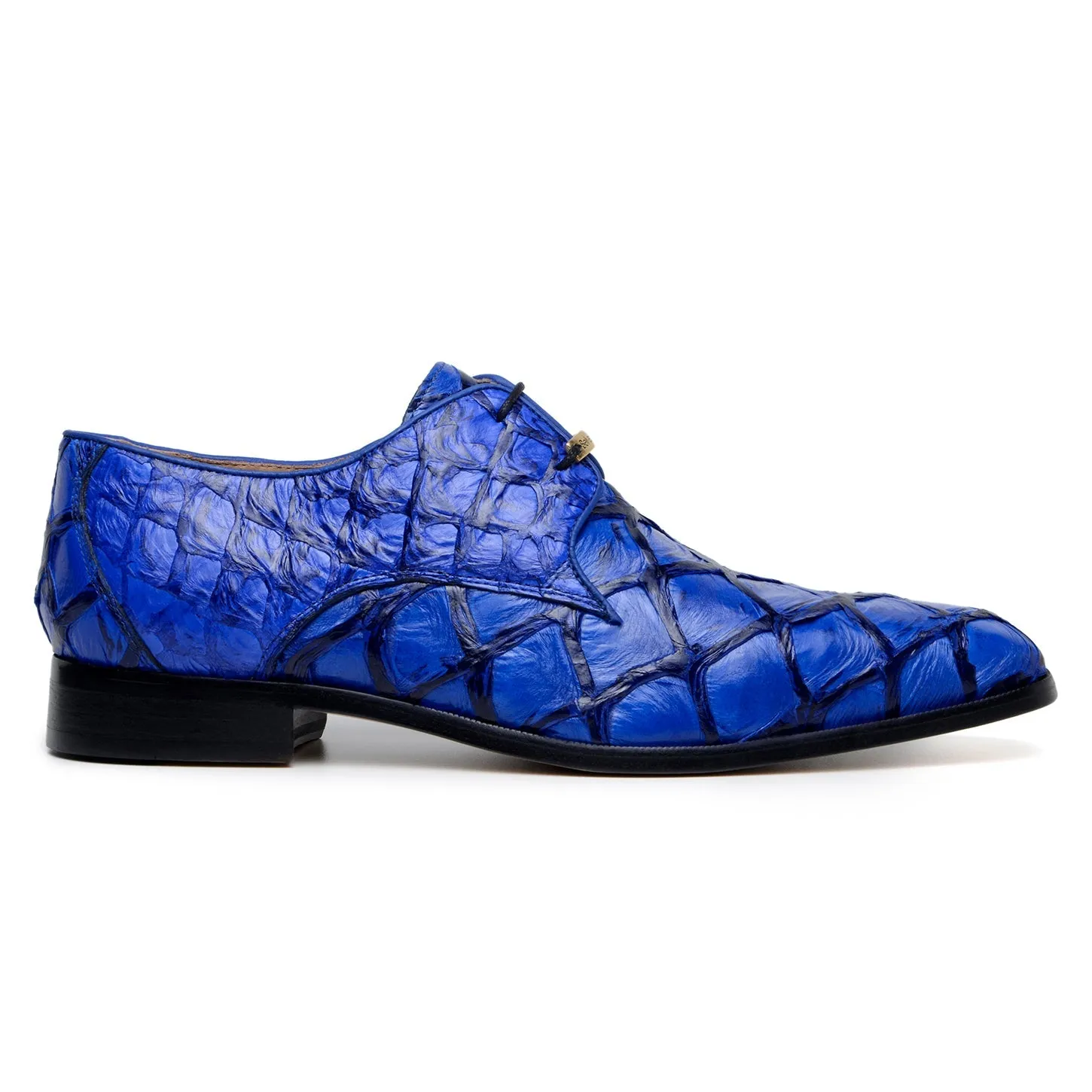 Belvedere Renzo BR01 Men's Shoes Exotic Pirarucu Lace-Up Derby (BV3185)
