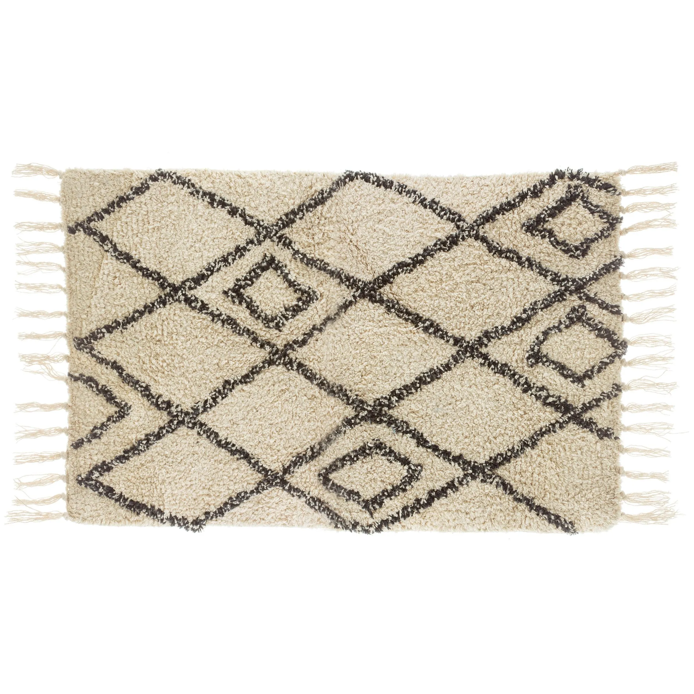 Berber Style Diamonds Tufted Rug