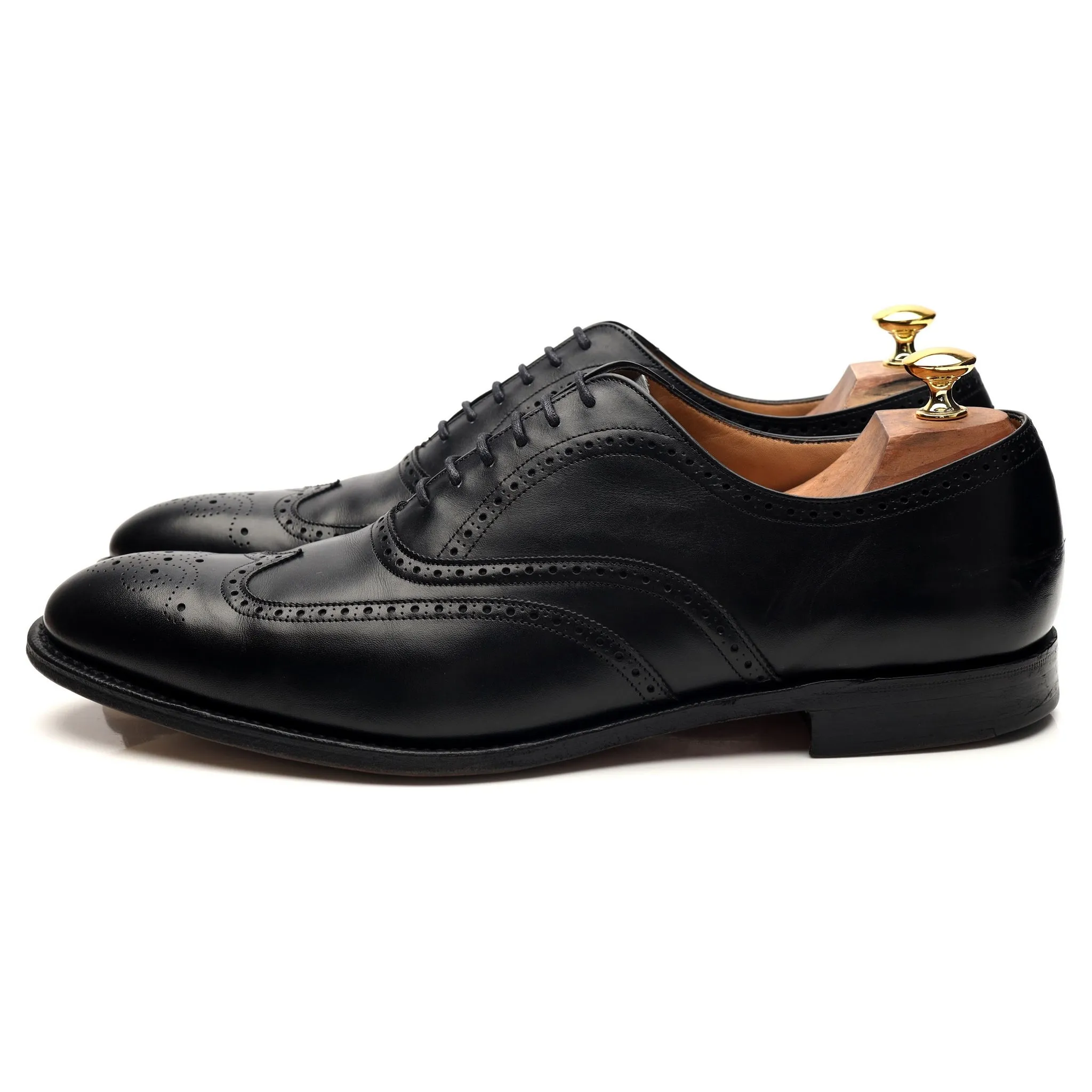 'Berlin' Black Leather Oxford Brogue UK 11 F