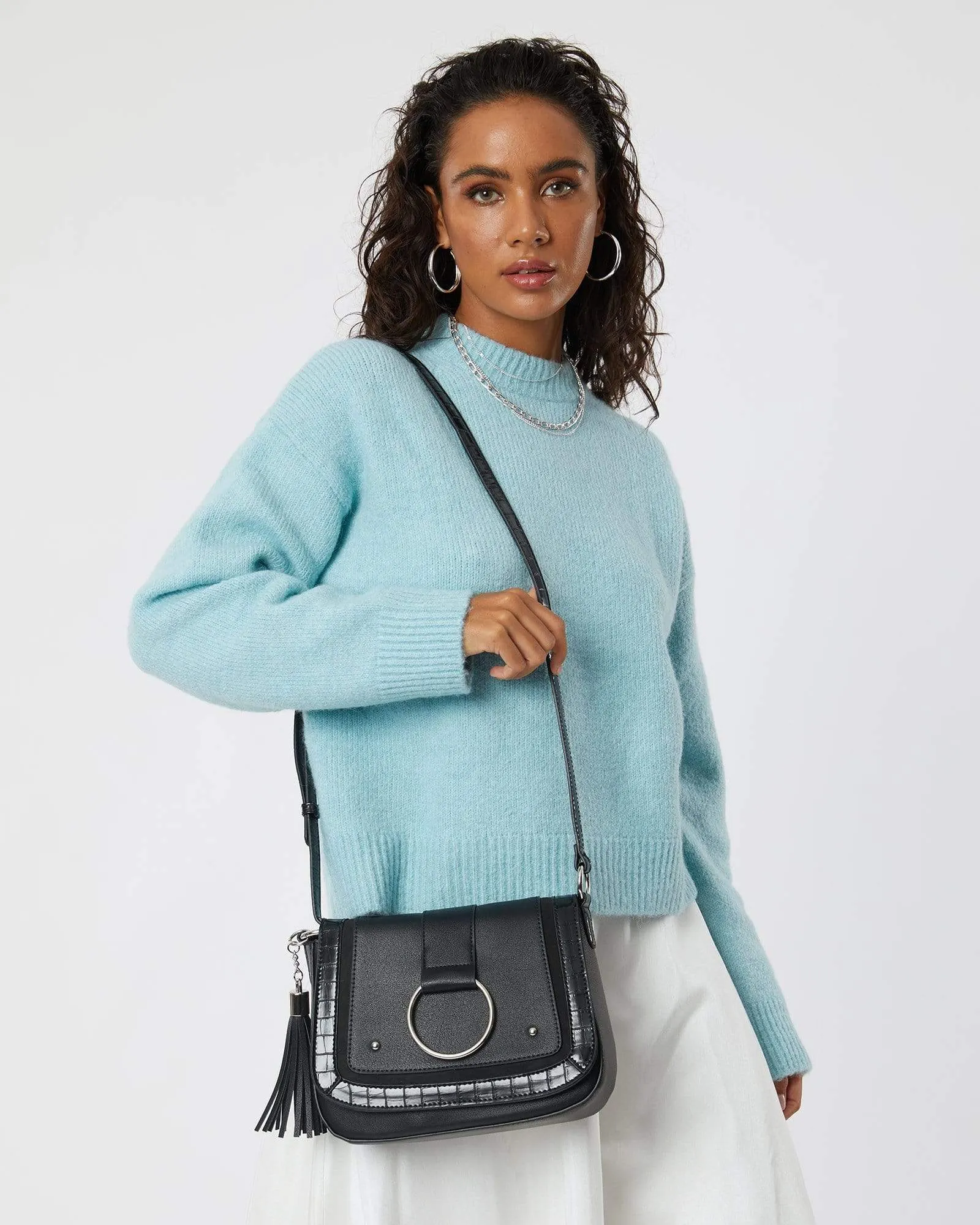 Black Avalon Crossbody Bag