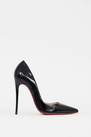 Black Patent Leather Kate 120 Pump