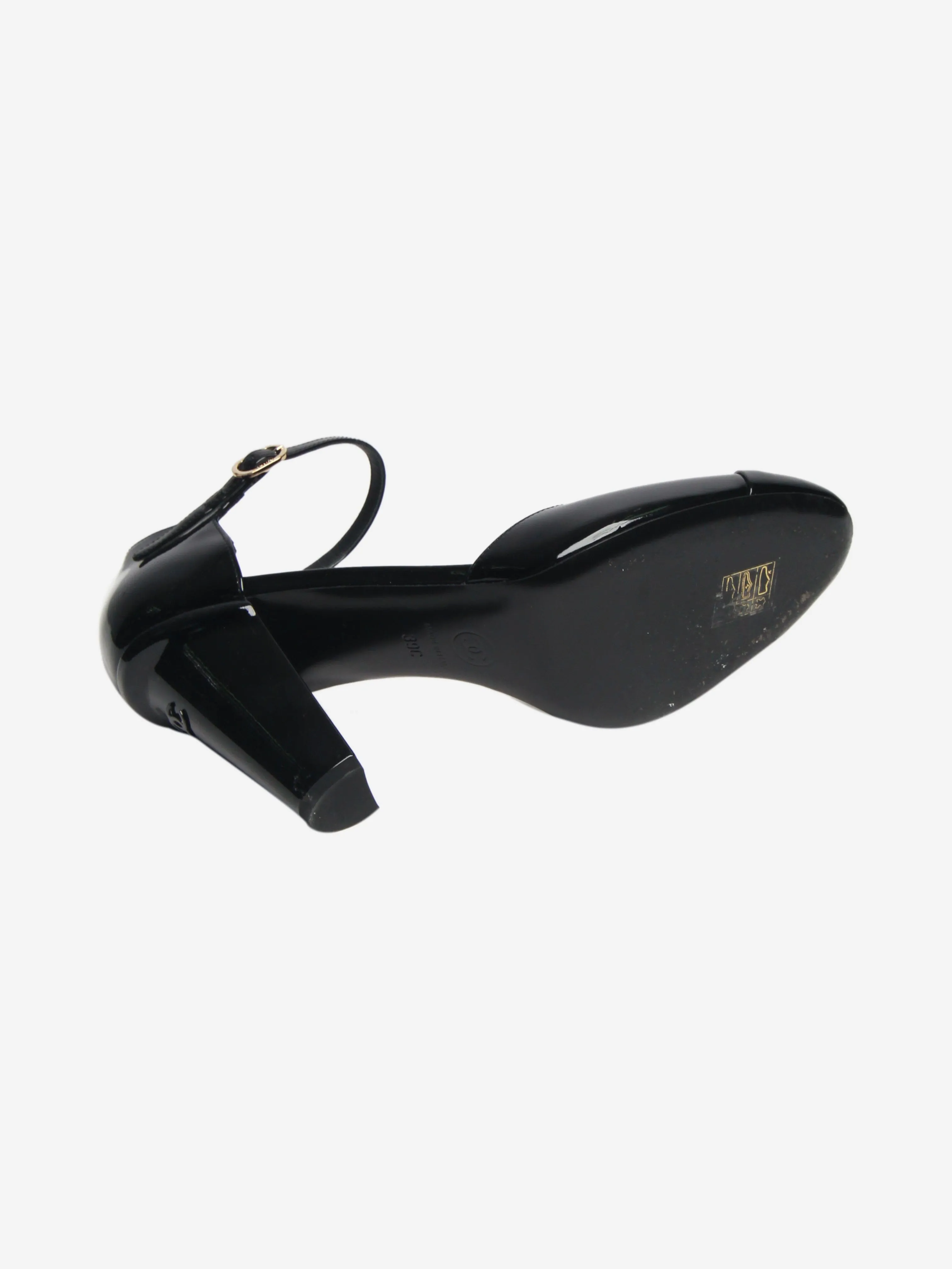 Black patent leather pumps - size EU 39