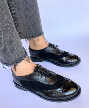 Black Patent Oxford Shoes