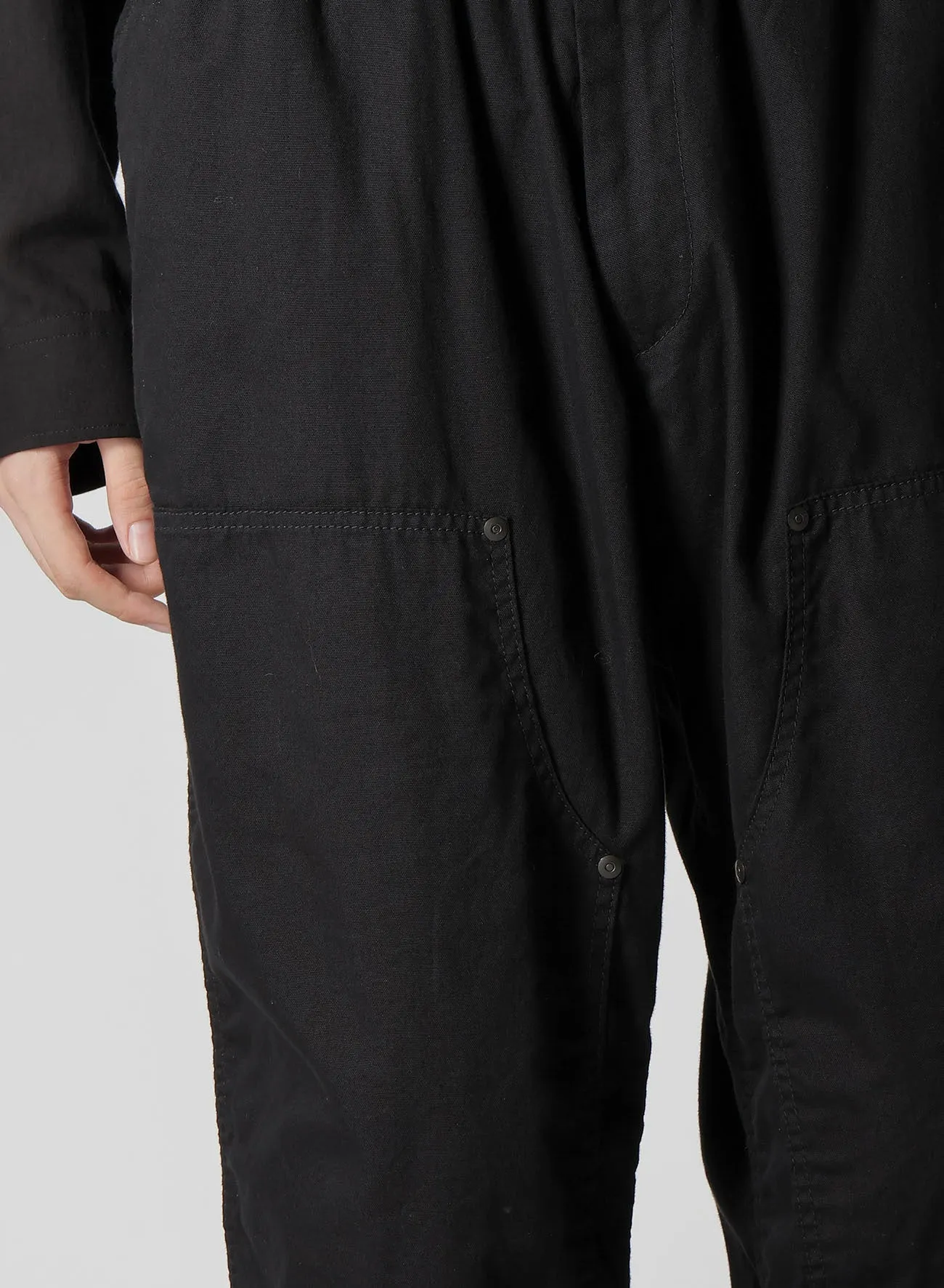 BLACK SCANDAL OXFORD DOUBLE KNEE WORK PANTS