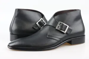 Black Single Monk Strap Preston Boot
