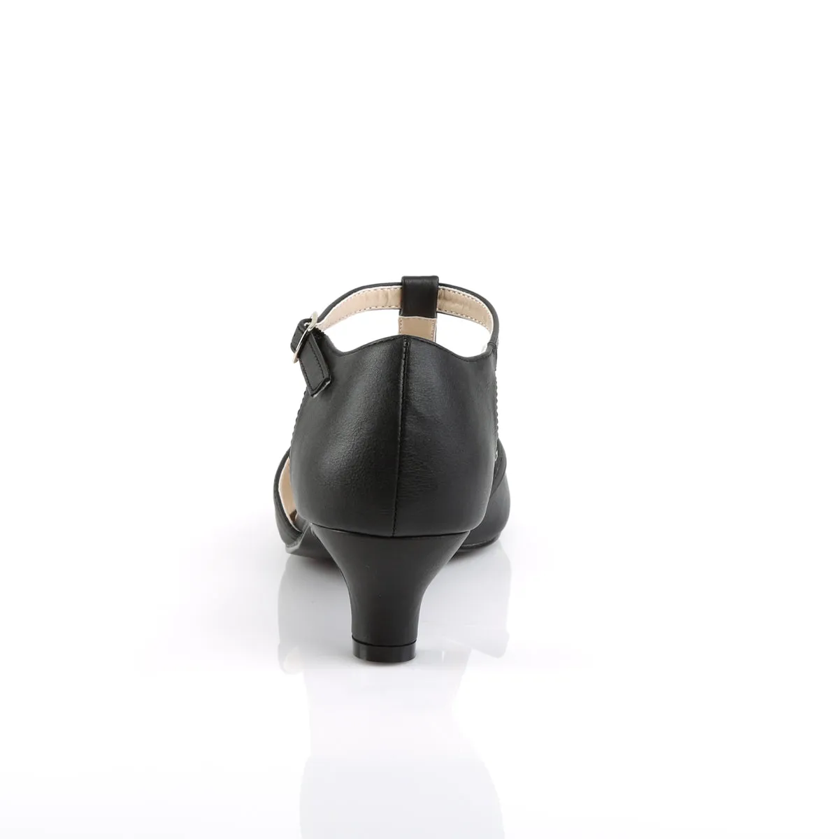 Black T-Strap Low Heels